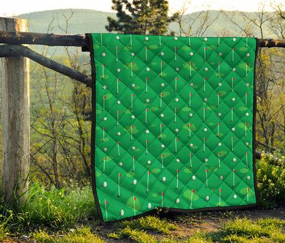 Golf Course Pattern Print Quilt