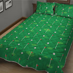 Golf Course Pattern Print Quilt Bed Set