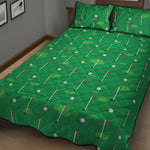 Golf Course Pattern Print Quilt Bed Set