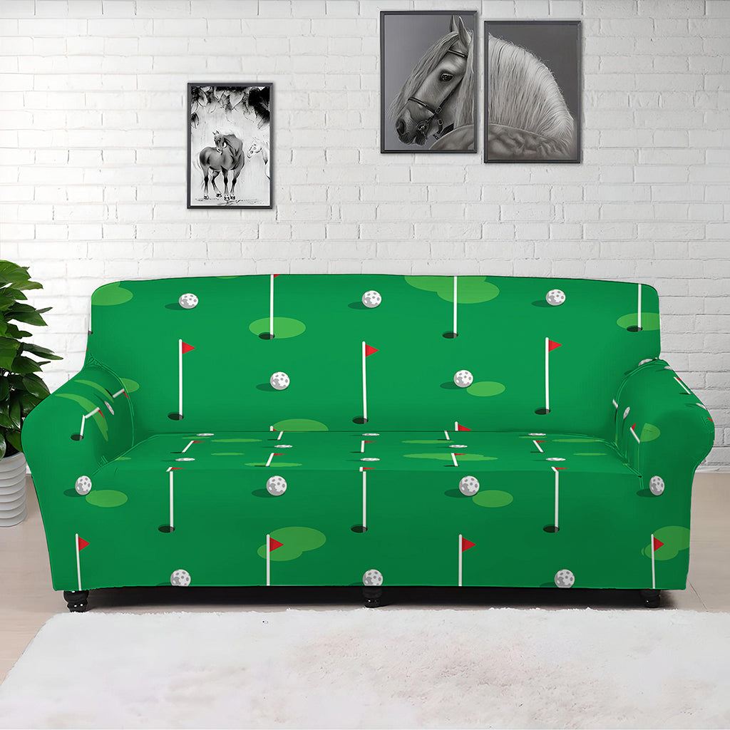 Golf Course Pattern Print Sofa Cover