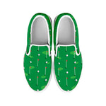 Golf Course Pattern Print White Slip On Shoes