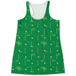 Golf Course Pattern Print Women's Racerback Tank Top