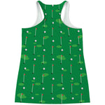 Golf Course Pattern Print Women's Racerback Tank Top