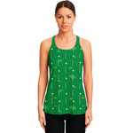 Golf Course Pattern Print Women's Racerback Tank Top