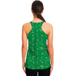 Golf Course Pattern Print Women's Racerback Tank Top