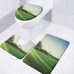 Golf Course Print 3 Piece Bath Mat Set
