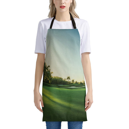 Golf Course Print Apron