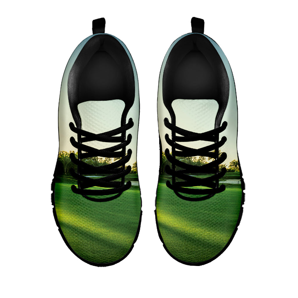 Golf Course Print Black Sneakers