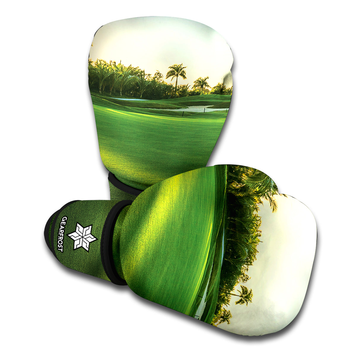 Golf Course Print Boxing Gloves