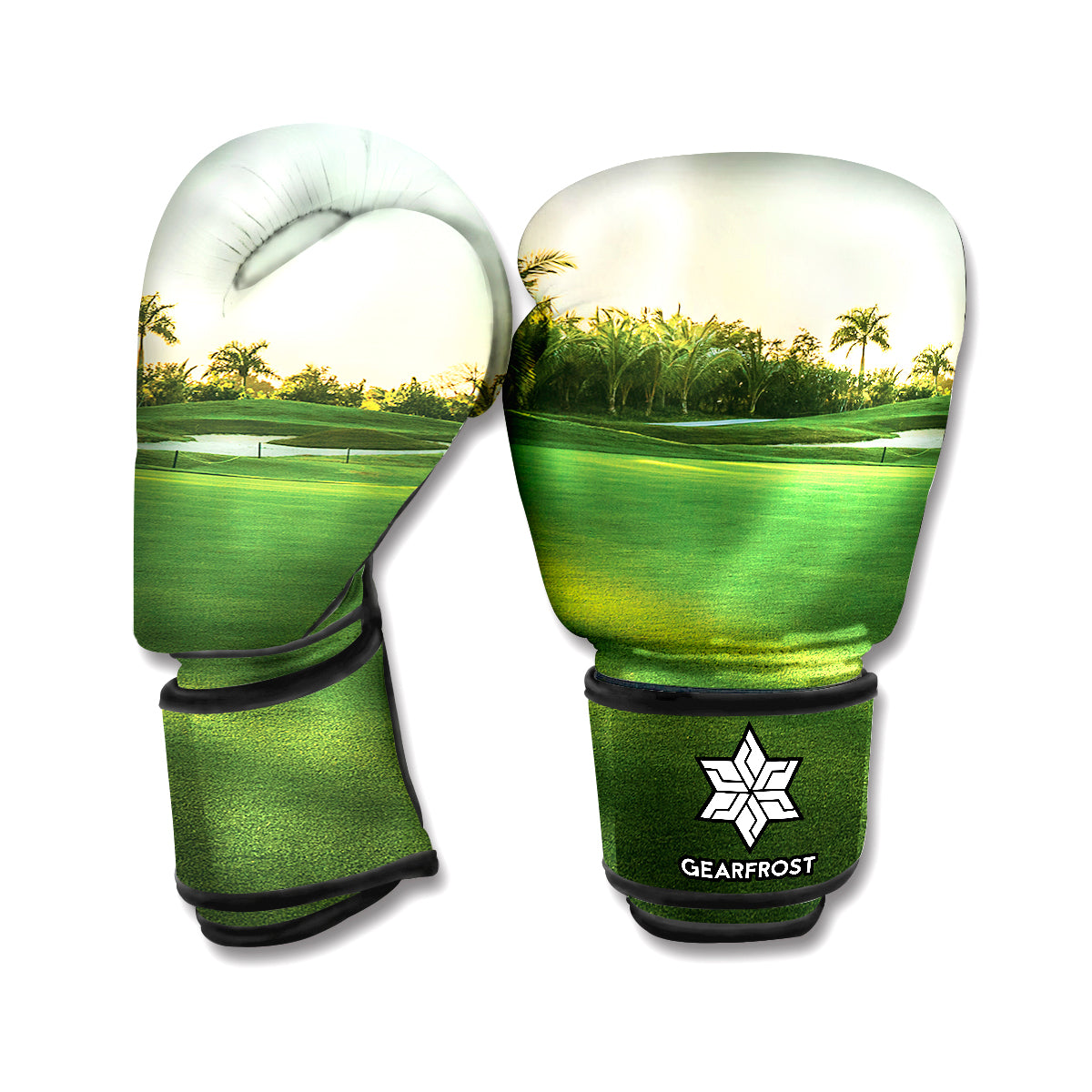 Golf Course Print Boxing Gloves