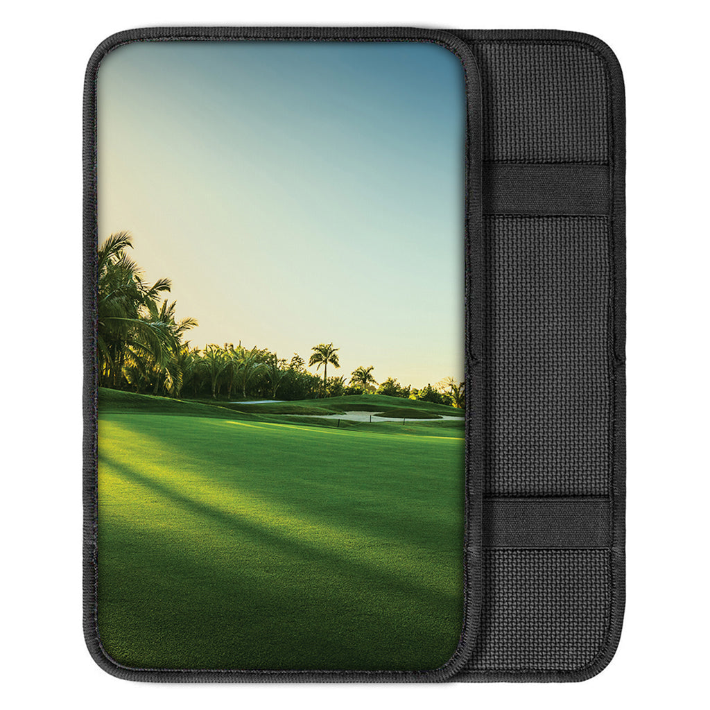 Golf Course Print Car Center Console Cover