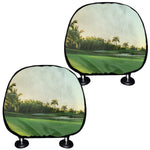 Golf Course Print Car Headrest Covers