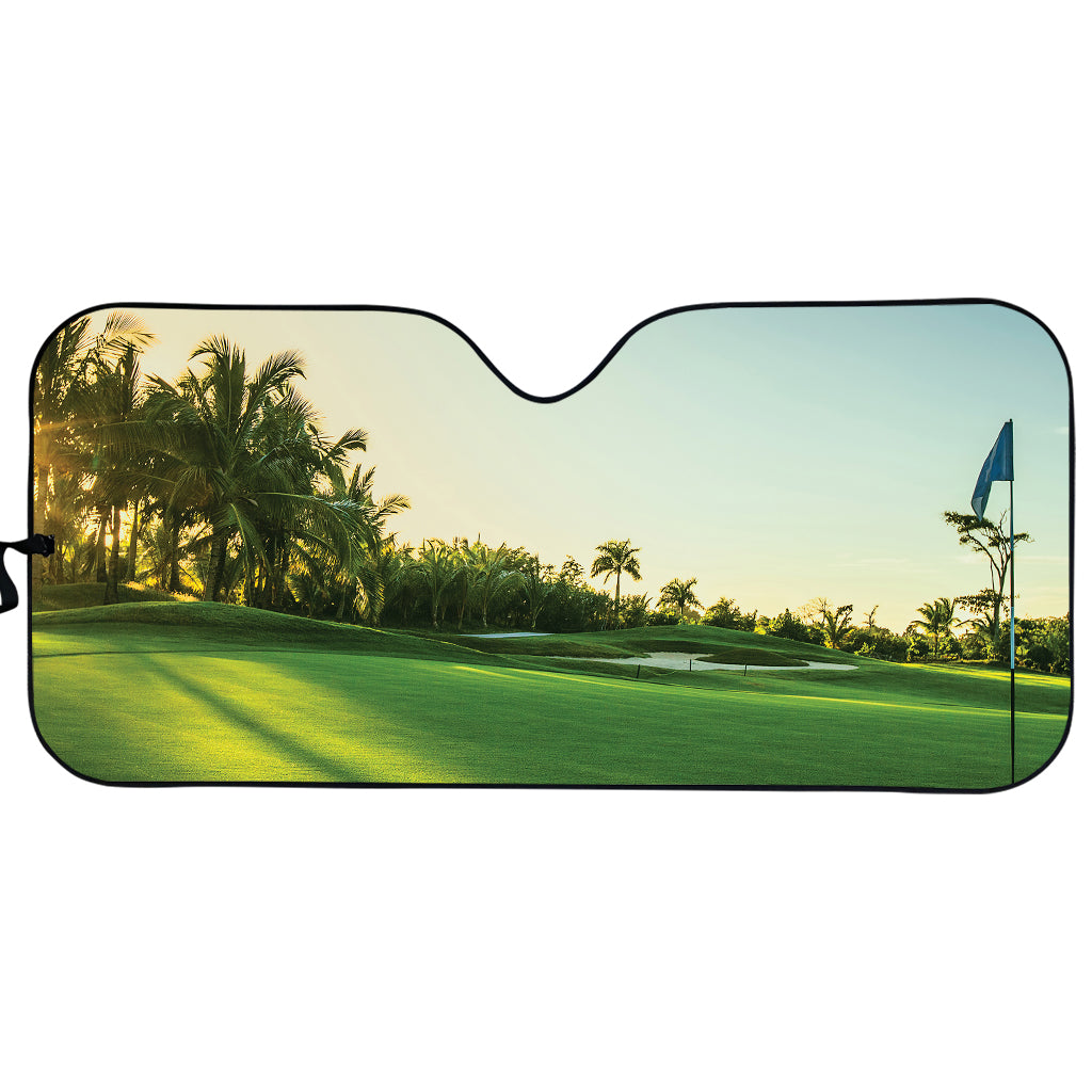 Golf Course Print Car Sun Shade