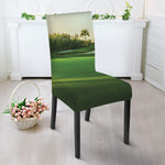 Golf Course Print Dining Chair Slipcover