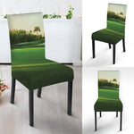 Golf Course Print Dining Chair Slipcover
