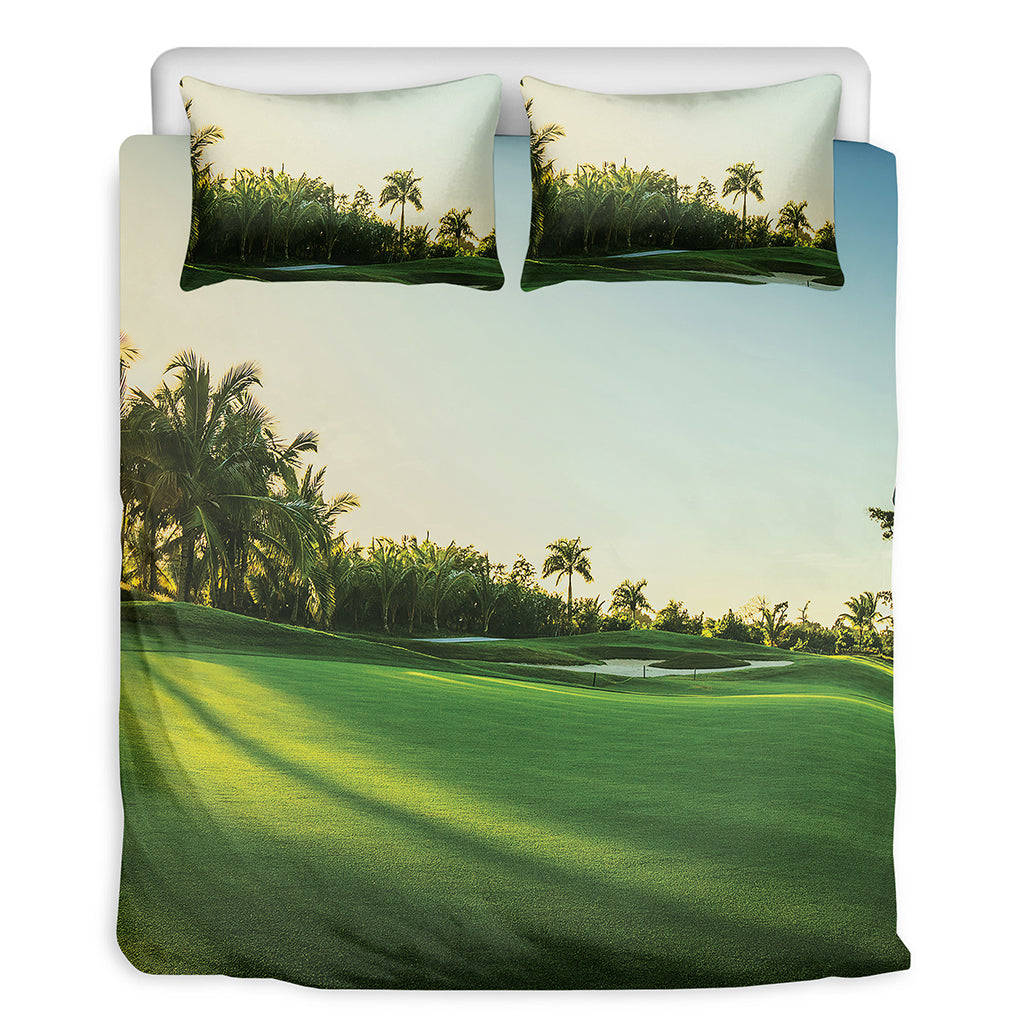 Golf Course Print Duvet Cover Bedding Set