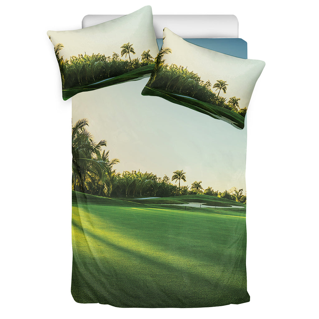 Golf Course Print Duvet Cover Bedding Set