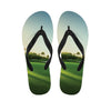 Golf Course Print Flip Flops