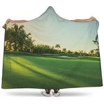 Golf Course Print Hooded Blanket