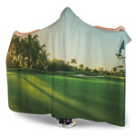Golf Course Print Hooded Blanket