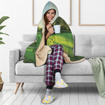 Golf Course Print Hooded Blanket
