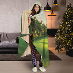 Golf Course Print Hooded Blanket