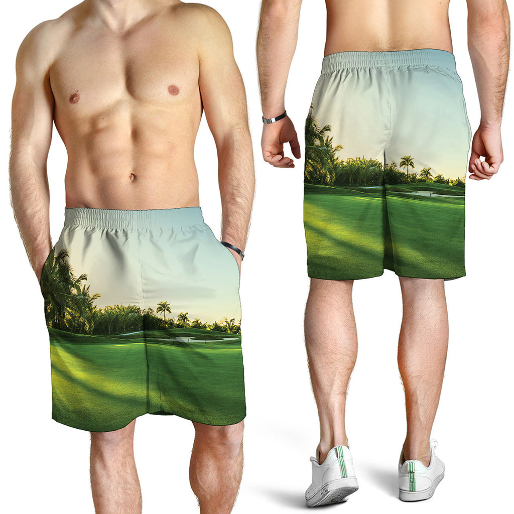 Golf Course Print Men's Shorts