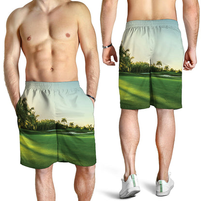 Golf Course Print Men's Shorts