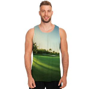 Golf Course Print Men's Tank Top