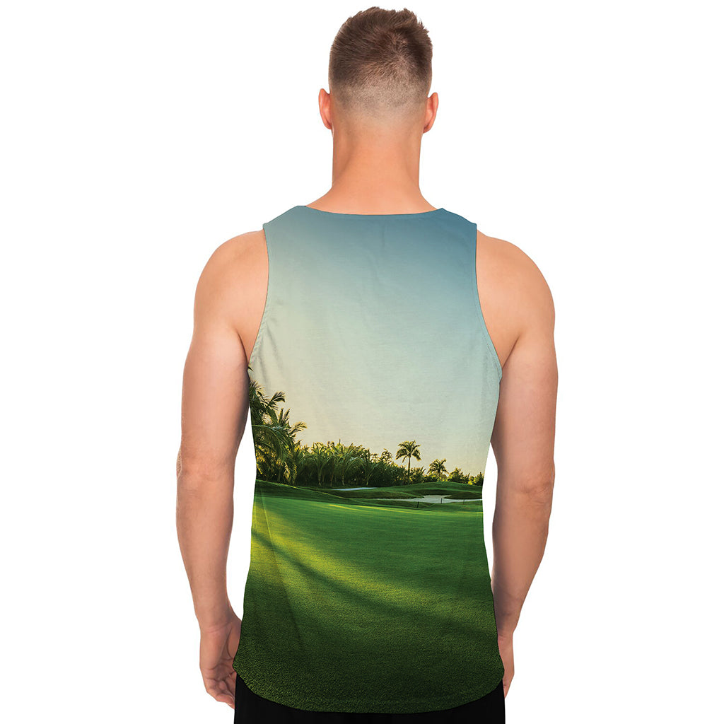 Golf Course Print Men's Tank Top