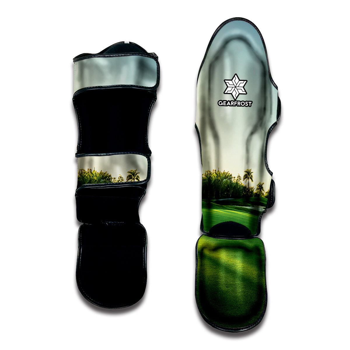 Golf Course Print Muay Thai Shin Guard