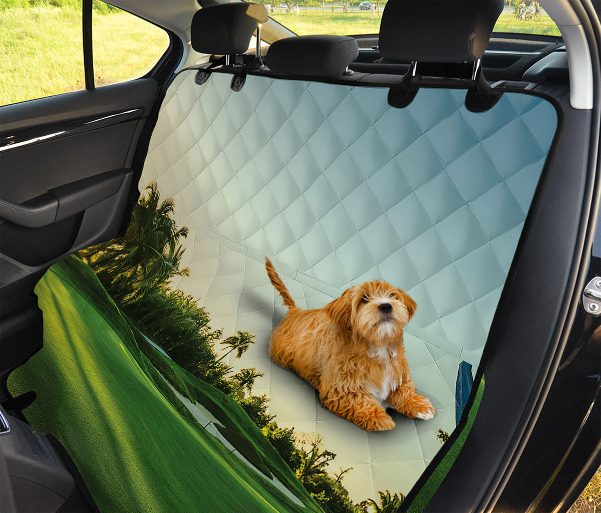 Golf Course Print Pet Car Back Seat Cover