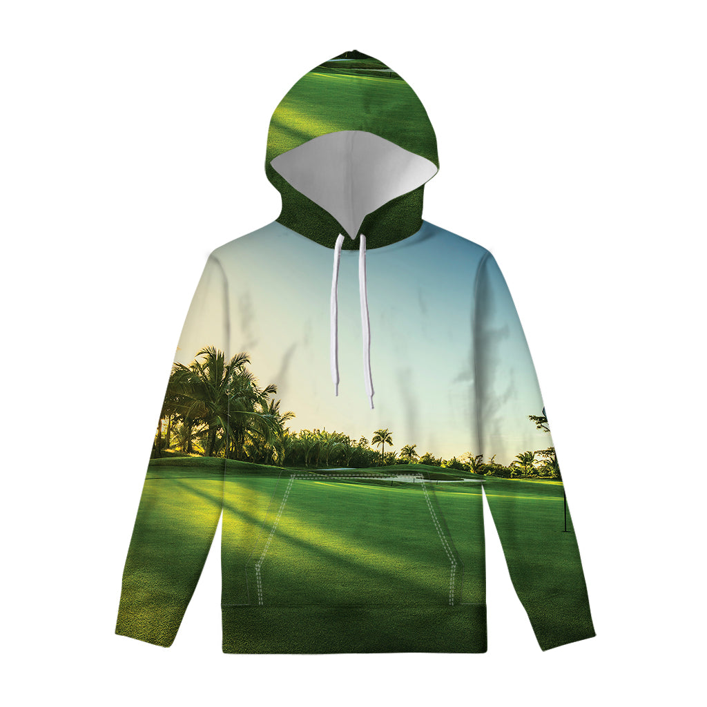 Golf Course Print Pullover Hoodie