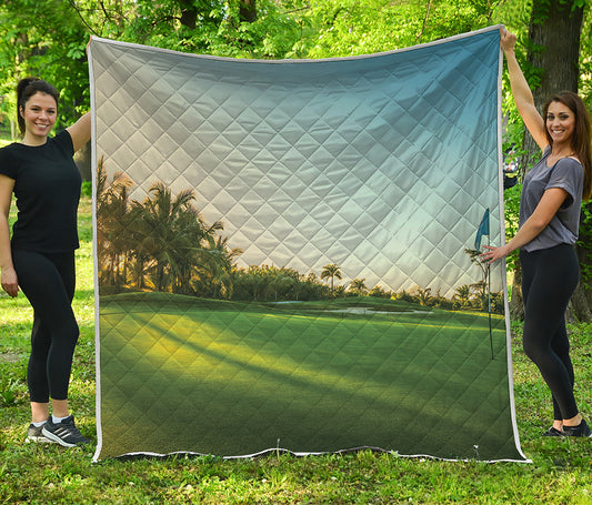 Golf Course Print Quilt