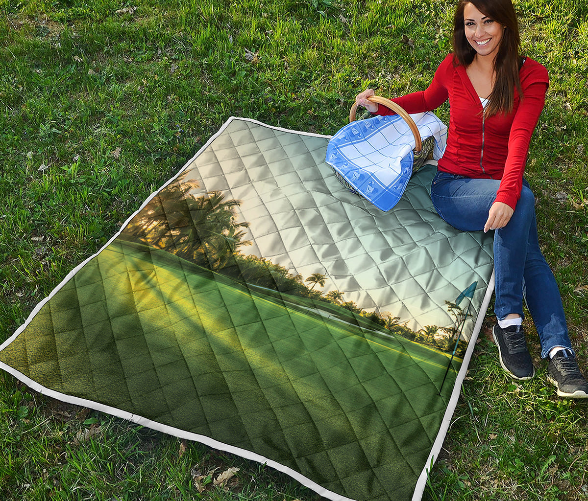 Golf Course Print Quilt