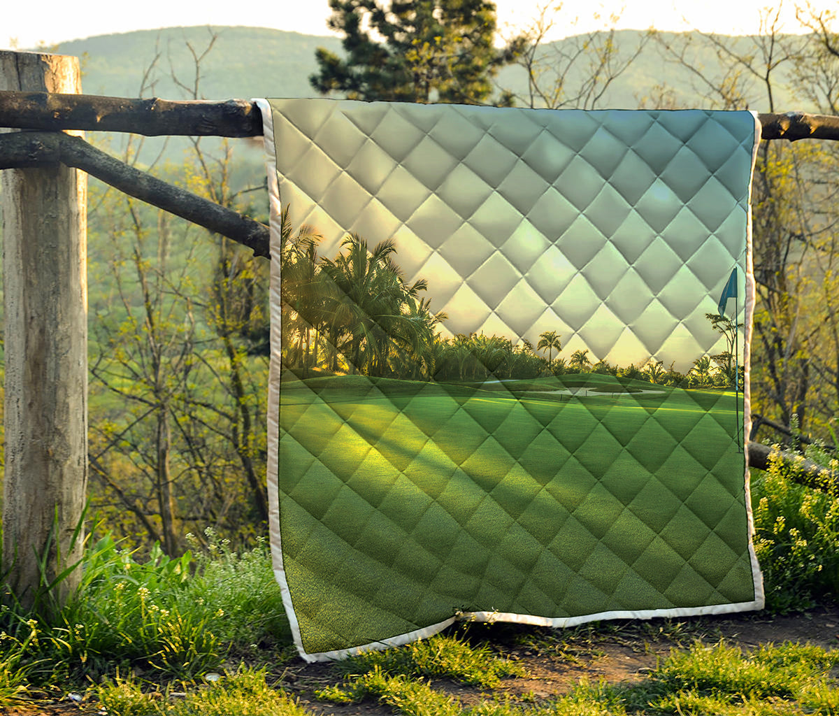Golf Course Print Quilt