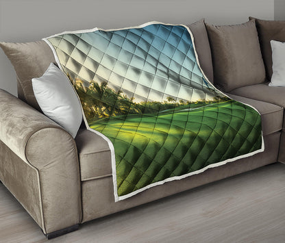 Golf Course Print Quilt