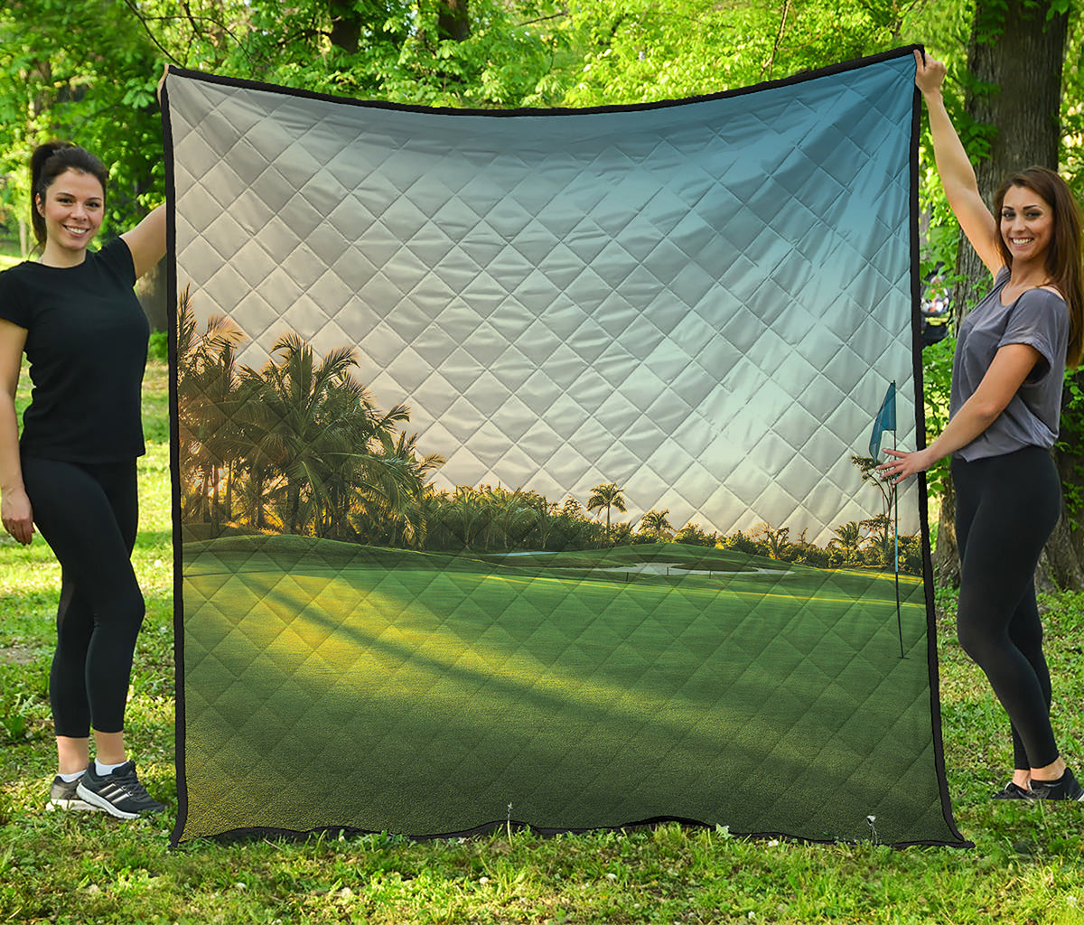 Golf Course Print Quilt