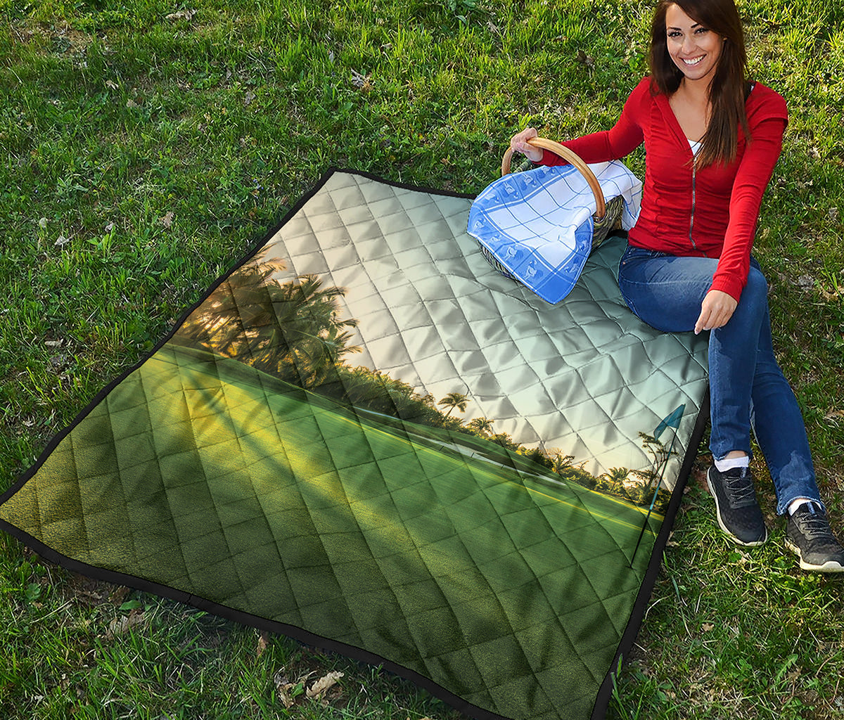 Golf Course Print Quilt