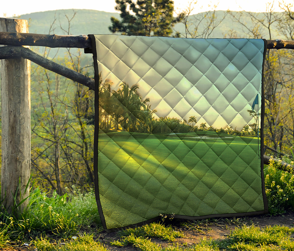 Golf Course Print Quilt