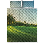 Golf Course Print Quilt Bed Set