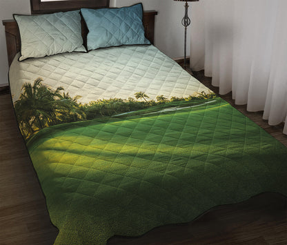 Golf Course Print Quilt Bed Set