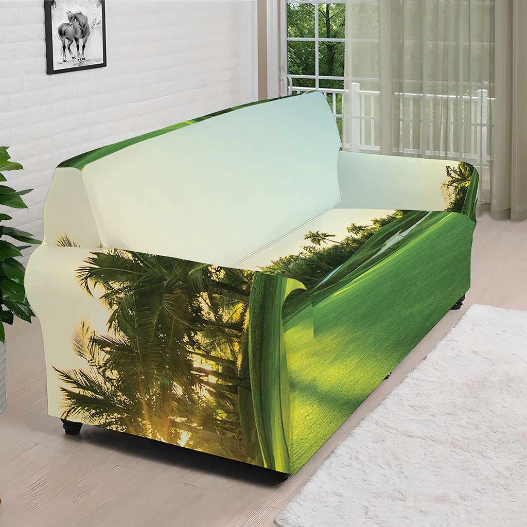 Golf Course Print Sofa Cover
