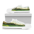 Golf Course Print White Low Top Sneakers