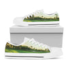 Golf Course Print White Low Top Shoes