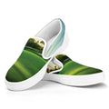 Golf Course Print White Slip On Sneakers