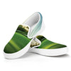 Golf Course Print White Slip On Shoes