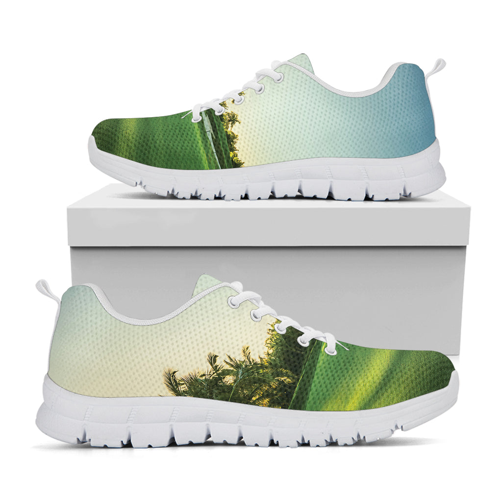 Golf Course Print White Sneakers