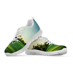 Golf Course Print White Sneakers