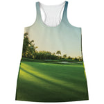 Golf Course Print Women's Racerback Tank Top